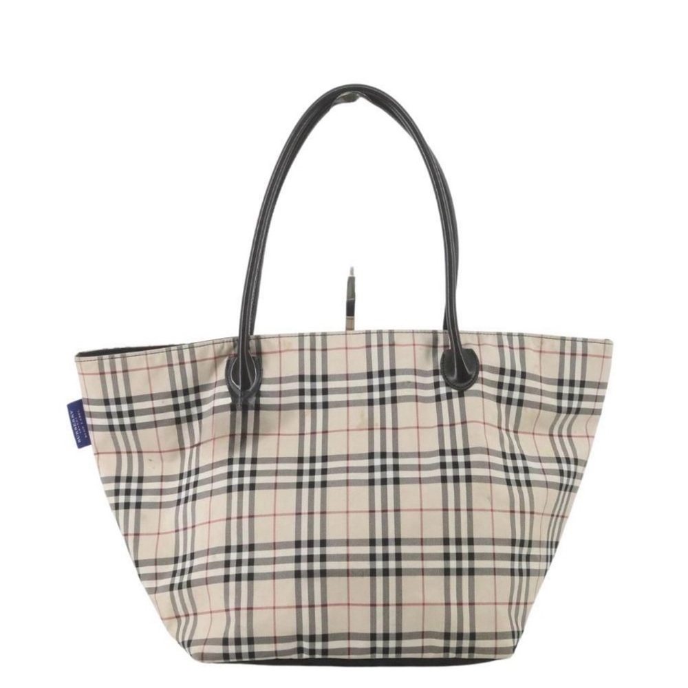 Burberry nova check Plaid Tote Bag with Black Handles
